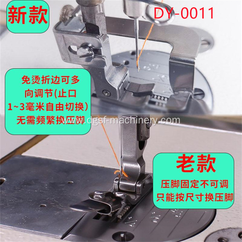 Flat Car Non Ironing Lower Folding Presser Foot DY-0011